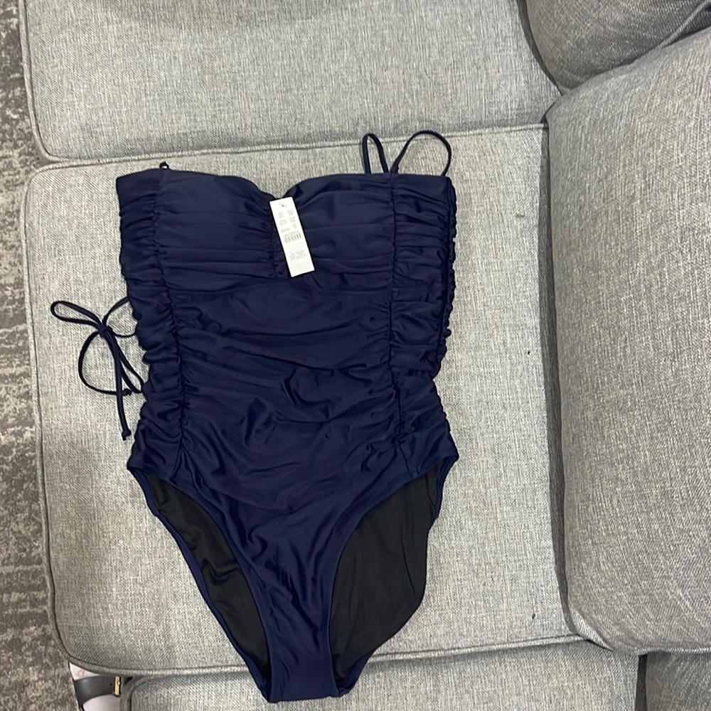 Ruched one piece J crew size 12 NWT
